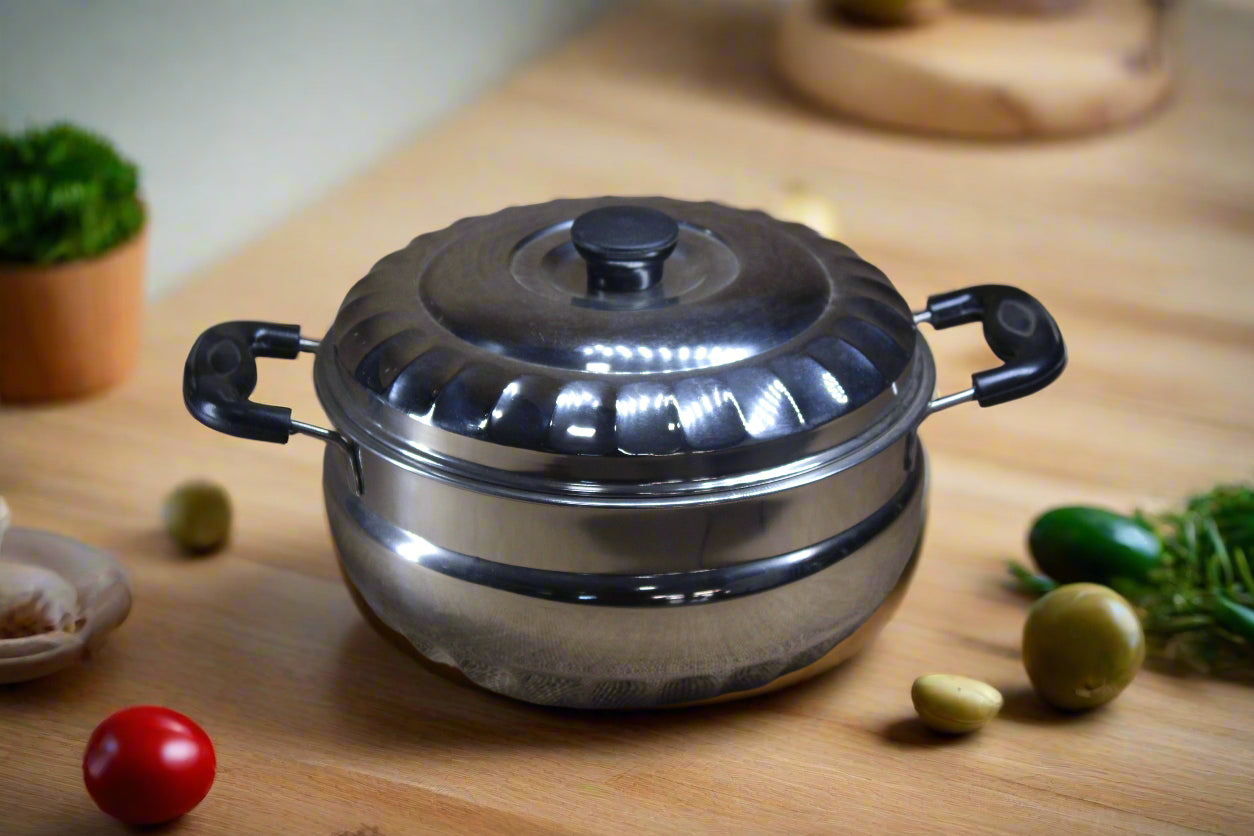 Stainless Steel Apple Round Kadai