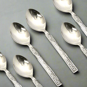 Stainless Steel Tea Spoon, Set of 6 - Buy Online from Cherakulam Vessels & Crockery