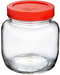 YERA Clear Crystal Glass Jar, 250g - Buy Online from Cherakulam Vessels & Crockery