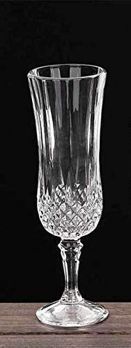Eclat Crystal Long Champ 220 ml Champagne Glass Flute(Transparent) Set of 6 - Buy Online from Cherakulam Vessels & Crockery