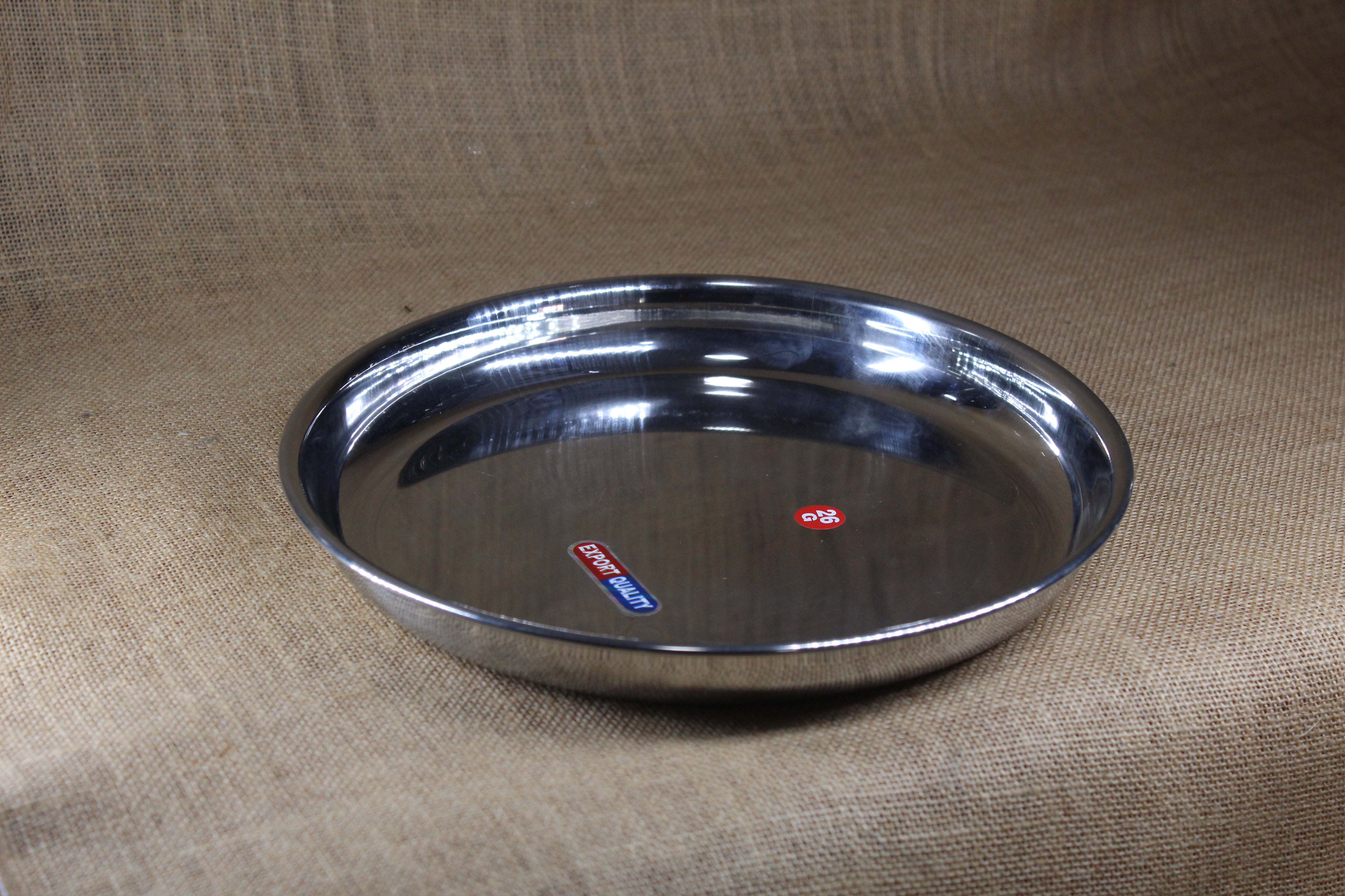 Stainless Steel Plate - Premium Stainless Steel from Cherakulam Vessels & Crockery - Just Rs. 114! Shop now at Cherakulam Vessels & Crockery