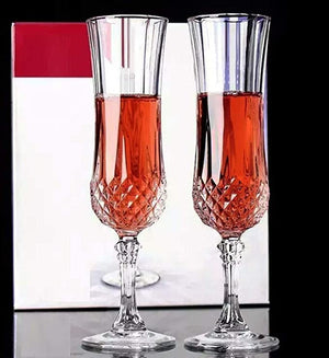 Eclat Crystal Long Champ 220 ml Champagne Glass Flute(Transparent) Set of 6 - Premium Glass Ware from Eclat - Just Rs. 1875! Shop now at Cherakulam Vessels & Crockery