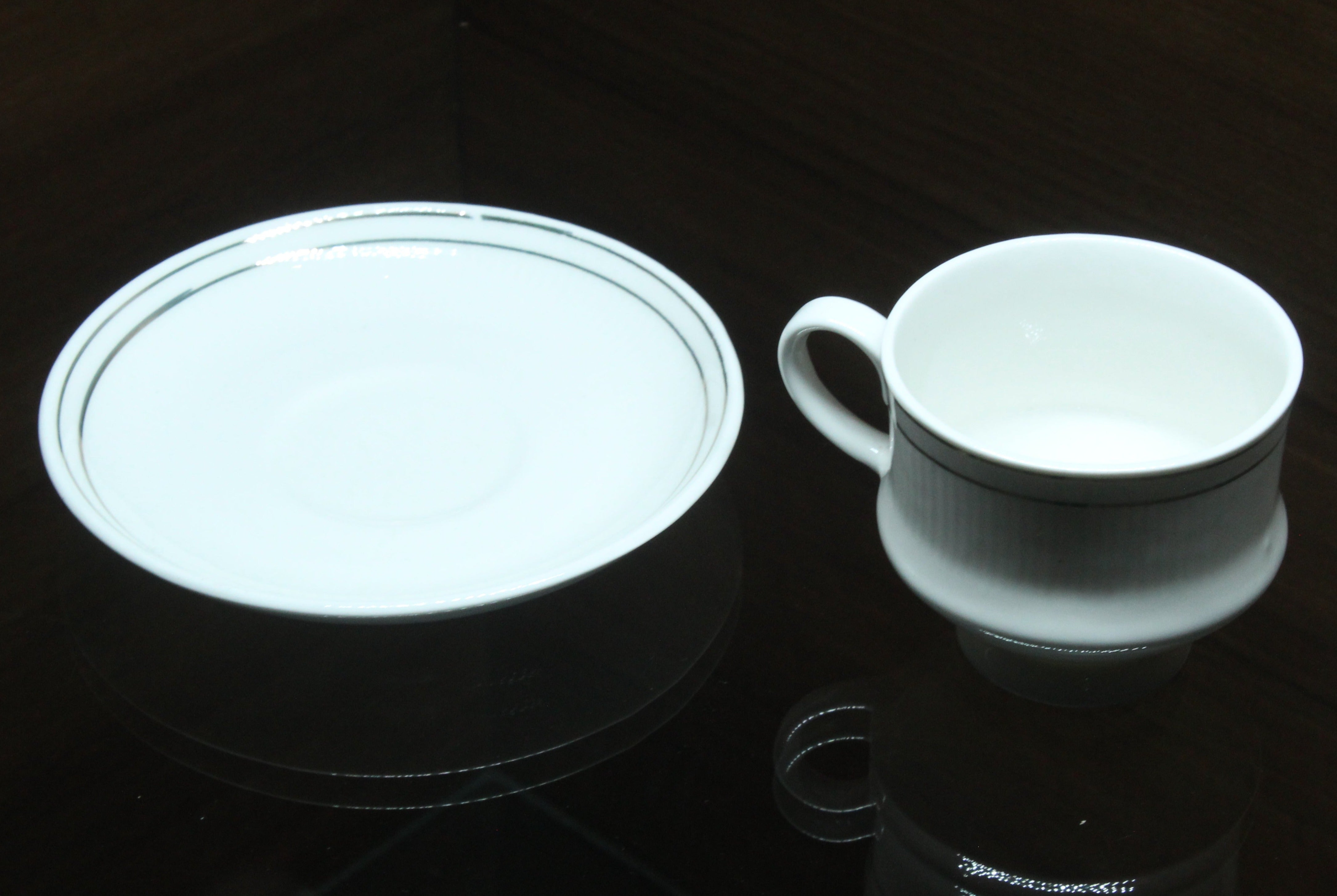 White Craft Cup And Saucer, Set of 6 Nos - Premium Ceramic from White Craft - Just Rs. 510! Shop now at Cherakulam Vessels & Crockery