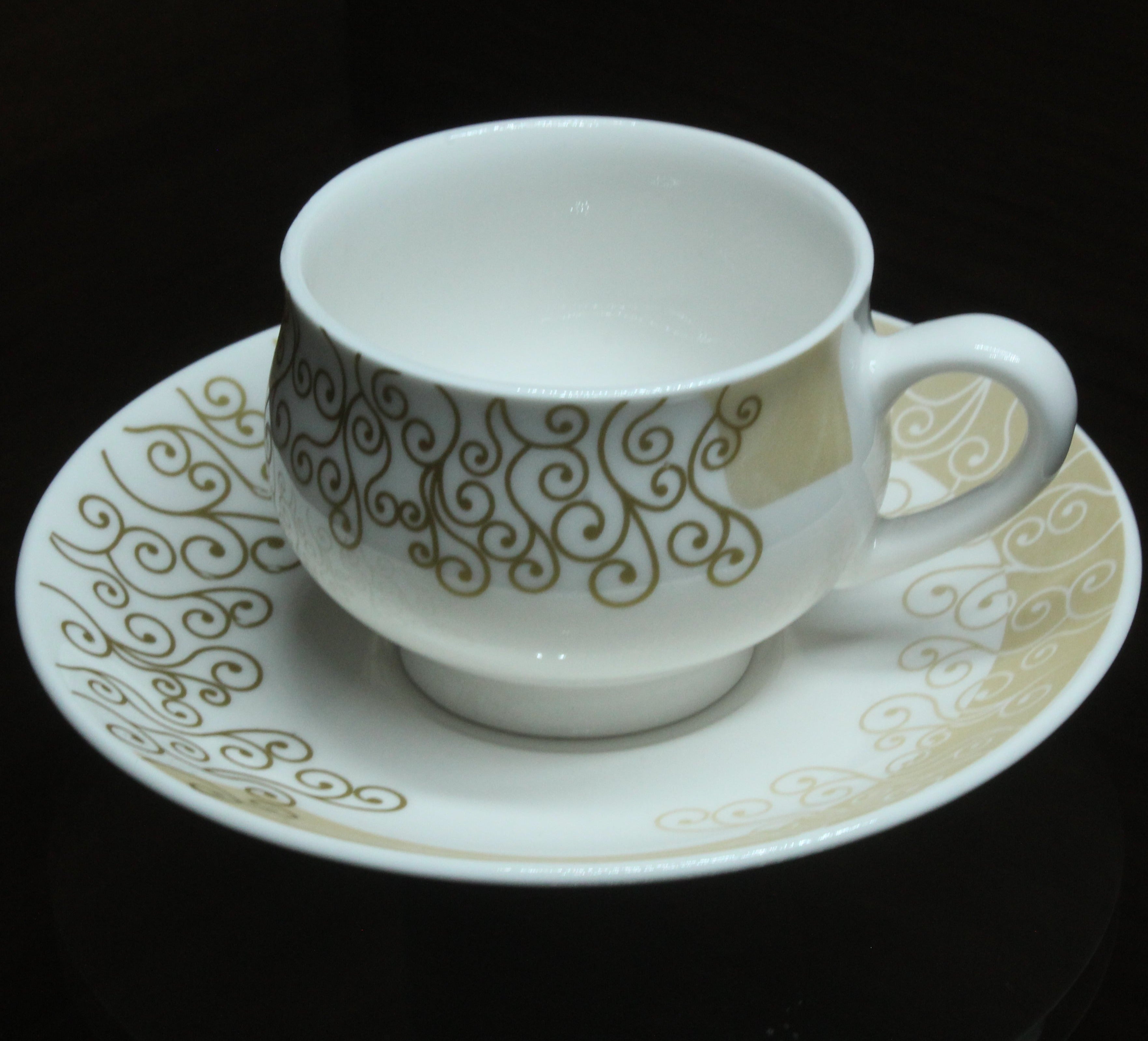 Data Cup And Saucer, Set Of 6 Nos - Premium Ceramic from Data - Just Rs. 880! Shop now at Cherakulam Vessels & Crockery