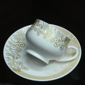 Data Cup And Saucer, Set Of 6 Nos - Premium Ceramic from Data - Just Rs. 880! Shop now at Cherakulam Vessels & Crockery