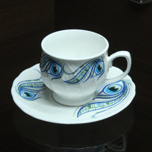 White Craft Cup And Saucer, Set Of 6 Nos - Buy Online from Cherakulam Vessels & Crockery