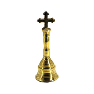 Cross Bell with Handle, 6 inches - Premium Brass from Cherakulam Vessels & Crockery - Just Rs. 216! Shop now at Cherakulam Vessels & Crockery