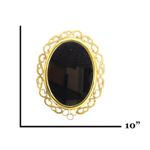 Wall Mirror Oval - Premium Brass from Cherakulam Vessels & Crockery - Just Rs. 425! Shop now at Cherakulam Vessels & Crockery