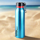 Cello Beatle Blue Stainless Steel Double Walled Bottle, 550 ml - Buy Online from Cherakulam Vessels & Crockery