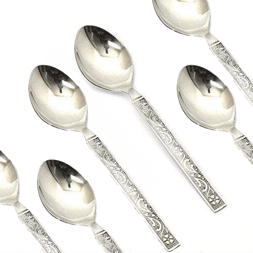 Stainless Steel Tea Spoon, Set of 6 - Buy Online from Cherakulam Vessels & Crockery