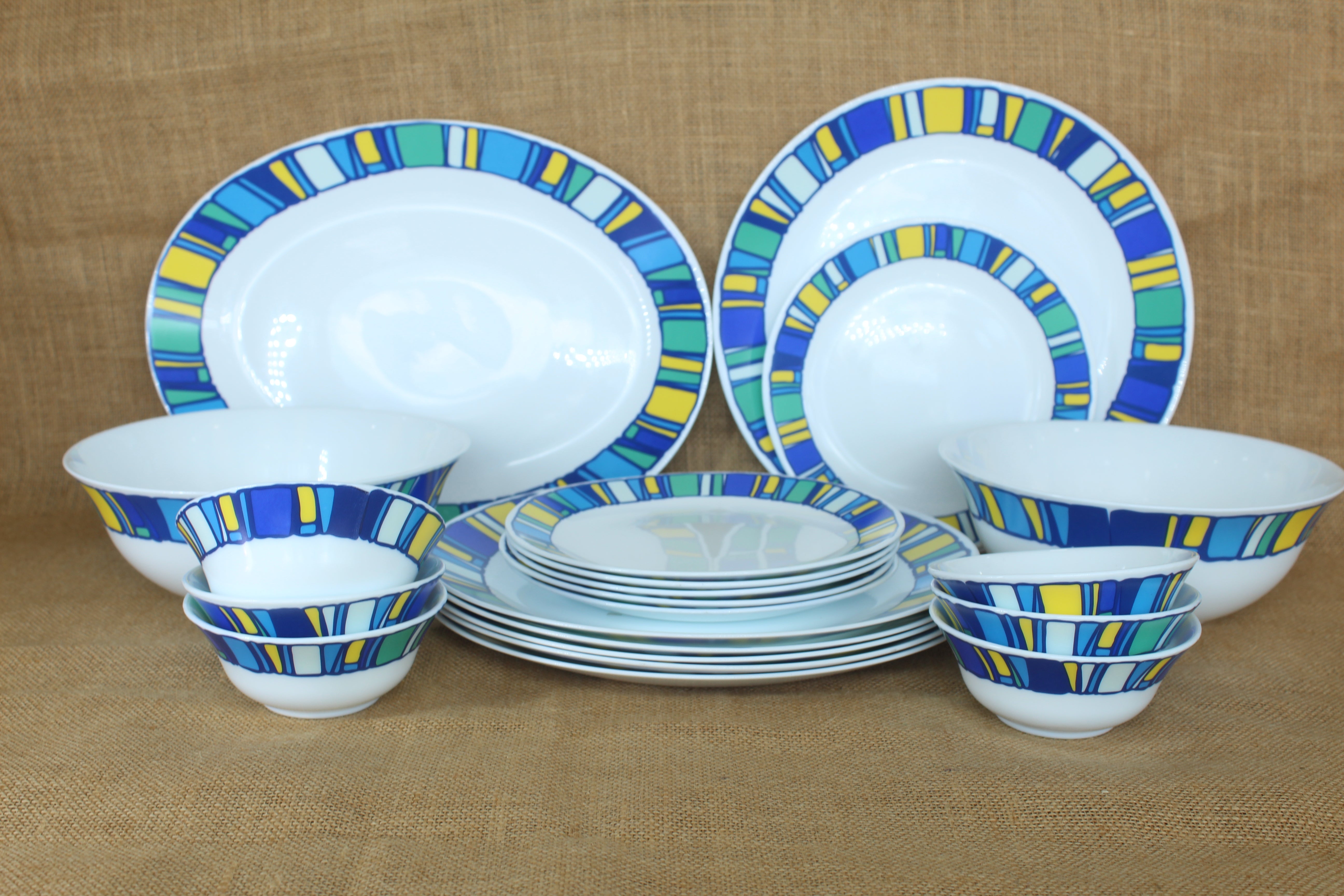 Borosil Ceramic Dinner Set, 21 Pc - Buy Online from Cherakulam Vessels & Crockery