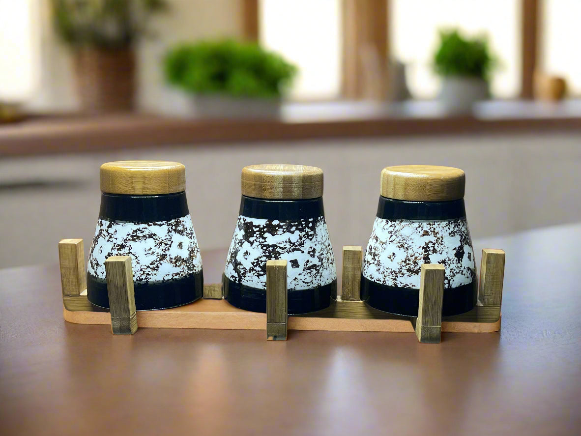 Beautiful Jar Set for Dining Table, 3 pc - Premium Glass Ware from Cherakulam Vessels & Crockery - Just Rs. 1620! Shop now at Cherakulam Vessels & Crockery