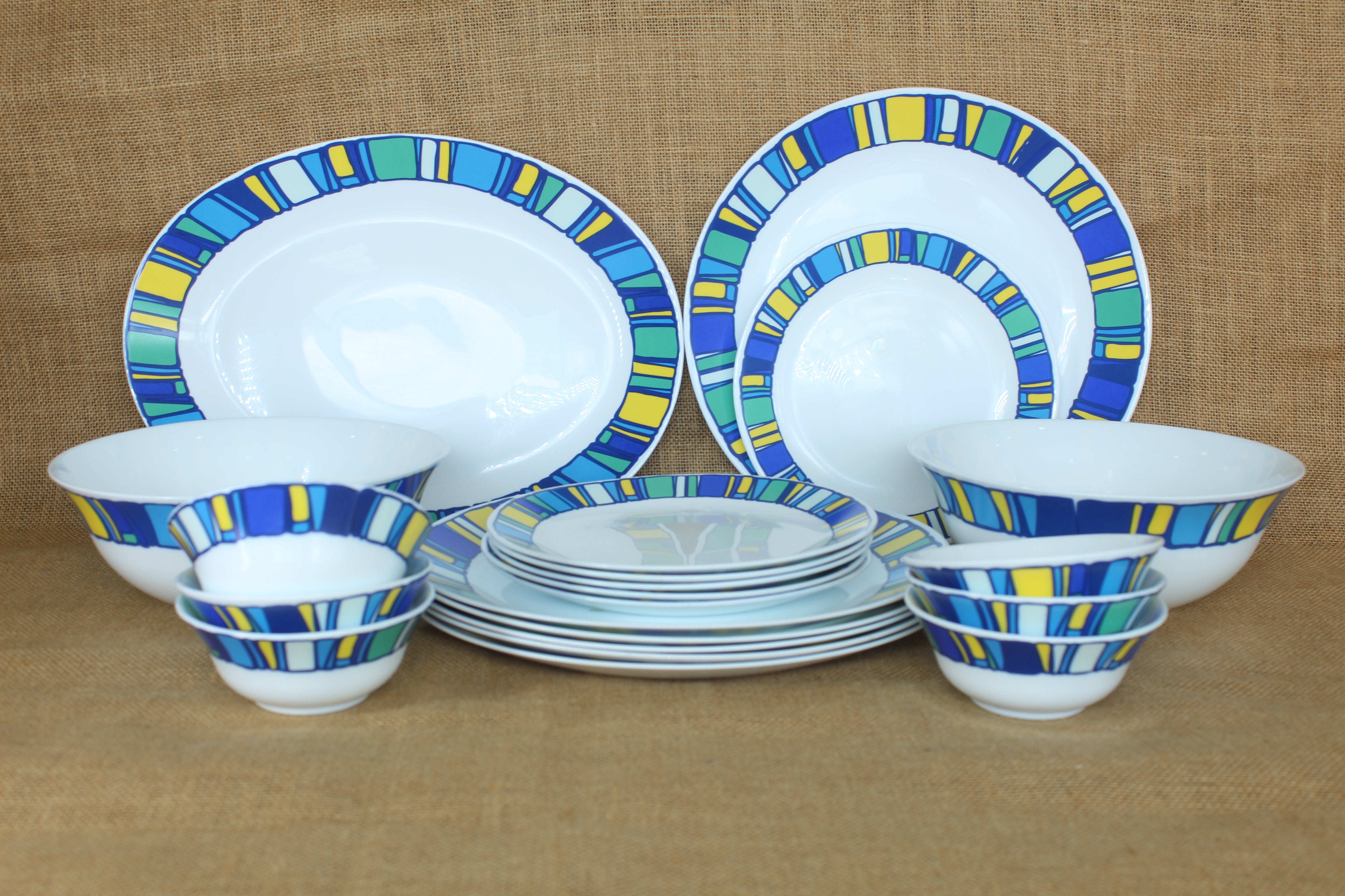 Borosil Ceramic Dinner Set, 21 Pc - Premium Ceramic from Borosil - Just Rs. 3499! Shop now at Cherakulam Vessels & Crockery