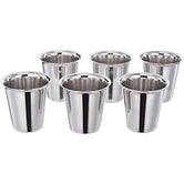 Stainless Steel Glass, Set of 6 - Premium Stainless Steel from Cherakulam Vessels & Crockery - Just Rs. 540! Shop now at Cherakulam Vessels & Crockery