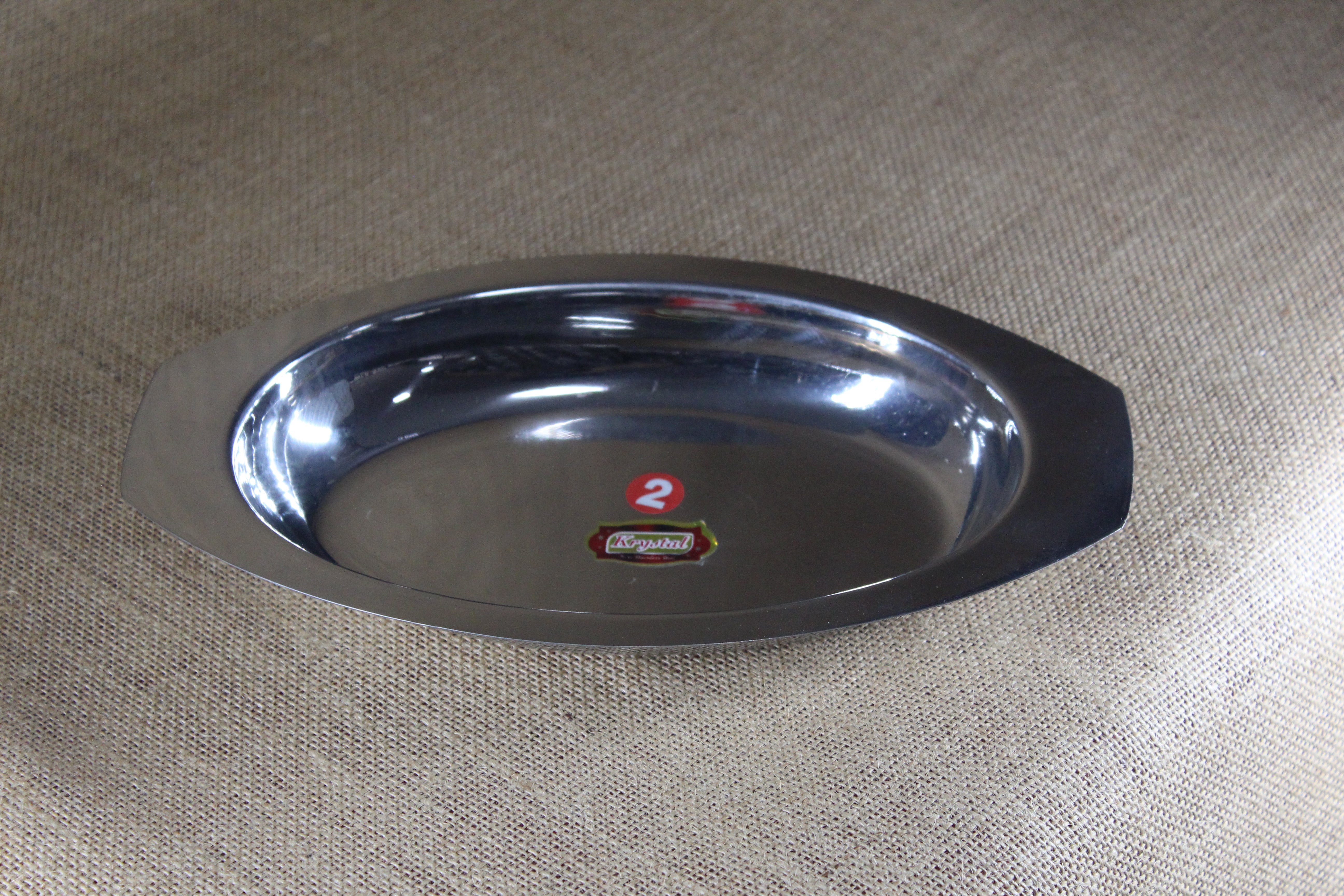 Stainless Steel Oval Curry Plate