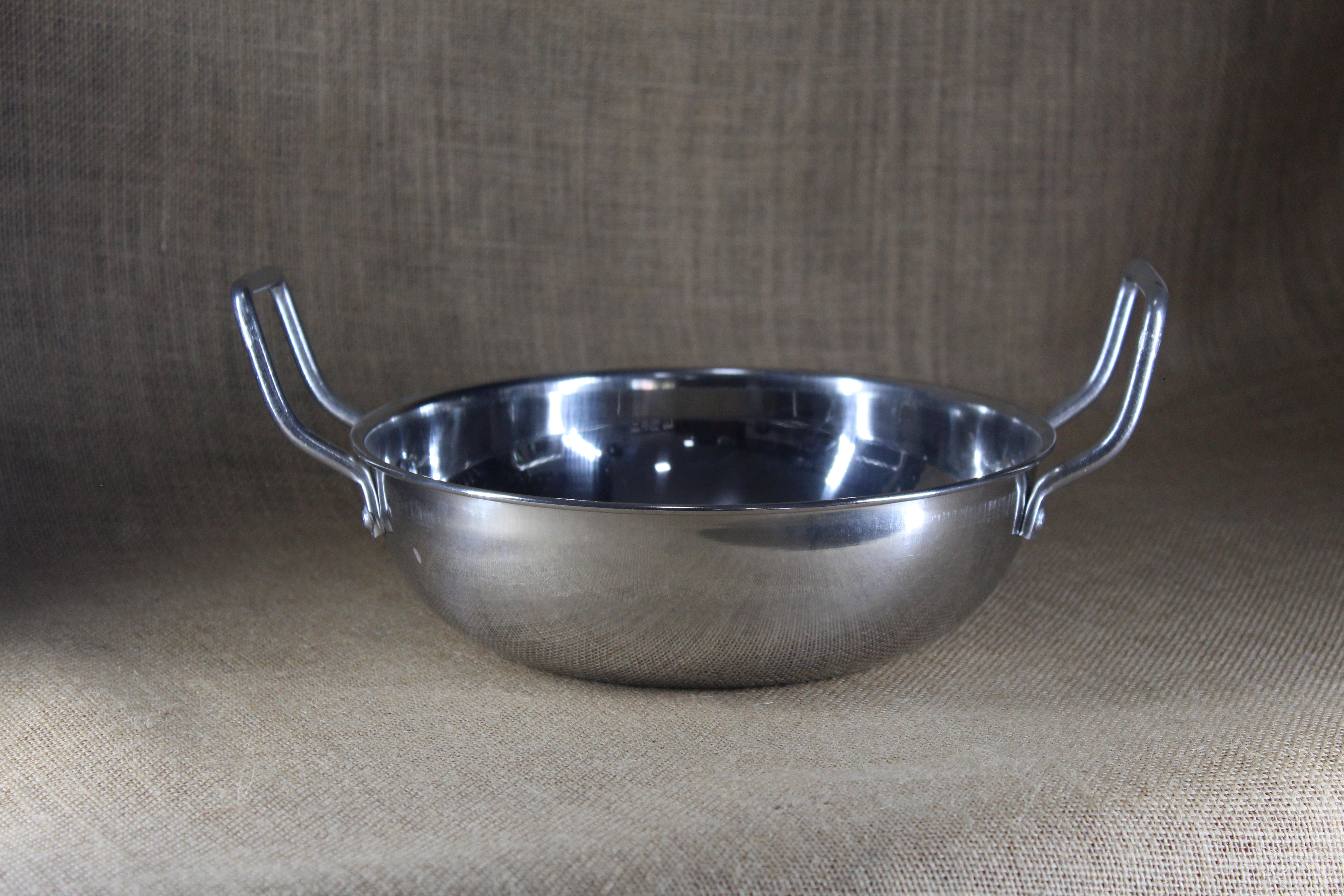 Stainless Steel Cheena Chatty-Kadhai - Premium Stainless Steel from Cherakulam Vessels & Crockery - Just Rs. 255! Shop now at Cherakulam Vessels & Crockery