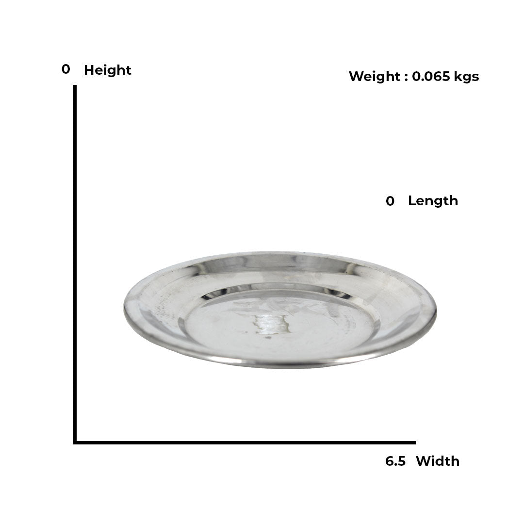 Stainless Steel Tea Plate - Premium Stainless Steel from Cherakulam Vessels & Crockery - Just Rs. 30! Shop now at Cherakulam Vessels & Crockery