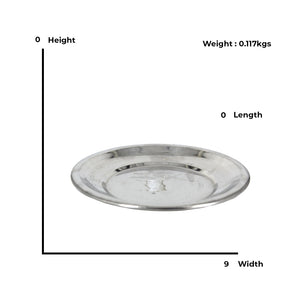 Stainless Steel Tea Plate - Premium Stainless Steel from Cherakulam Vessels & Crockery - Just Rs. 30! Shop now at Cherakulam Vessels & Crockery