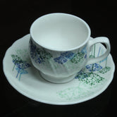White Craft Cup And Saucer, Set Of 6 Nos - Buy Online from Cherakulam Vessels & Crockery