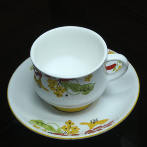 White Craft Cup And Saucer, Set Of 6 Nos - Buy Online from Cherakulam Vessels & Crockery