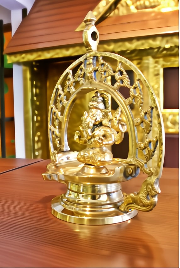 HANGING GANAPATI LAMP - Premium  from Cherakulam Vessels & Crockery - Just Rs. 7000! Shop now at Cherakulam Vessels & Crockery