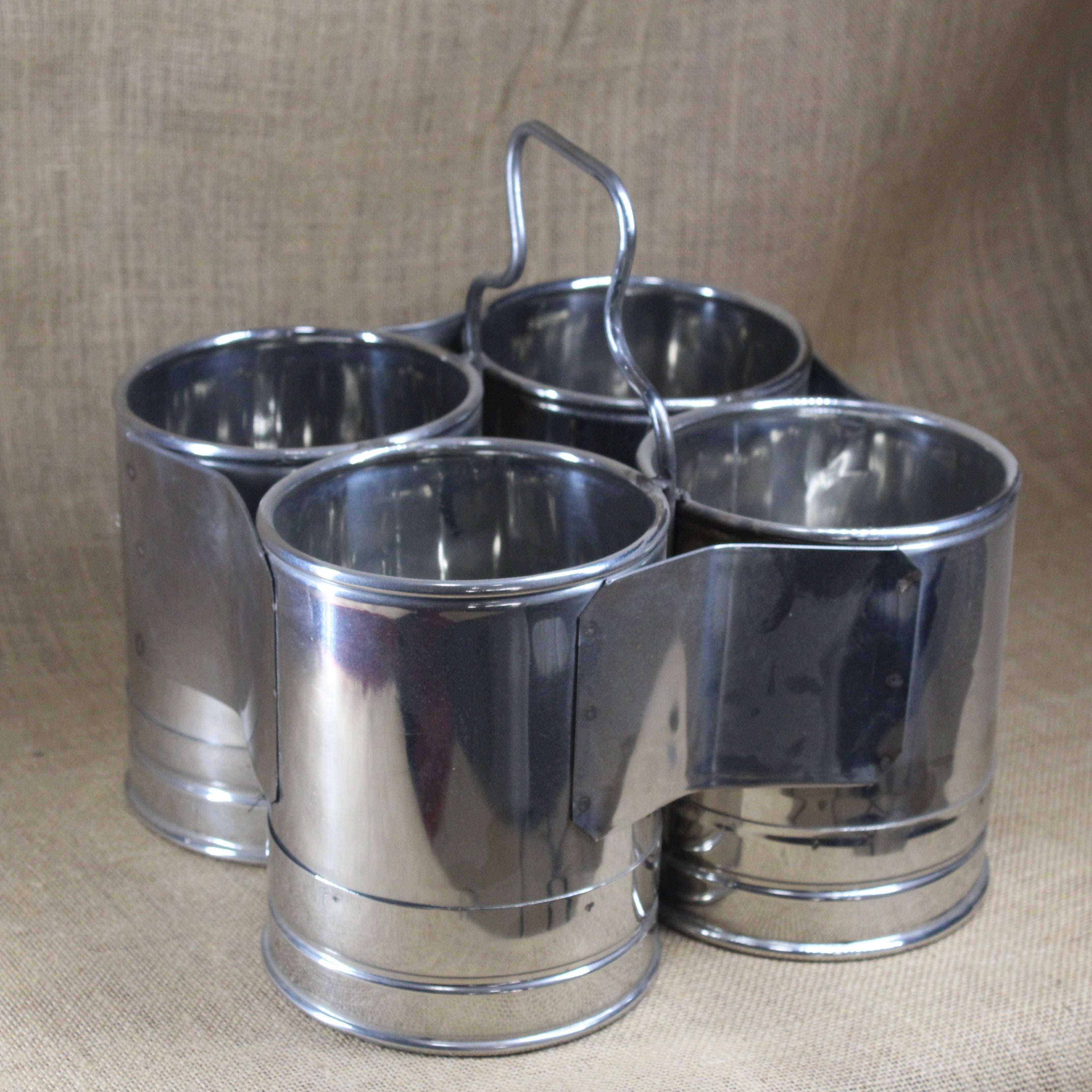 Stainless Steel Kothu Set Of 4
