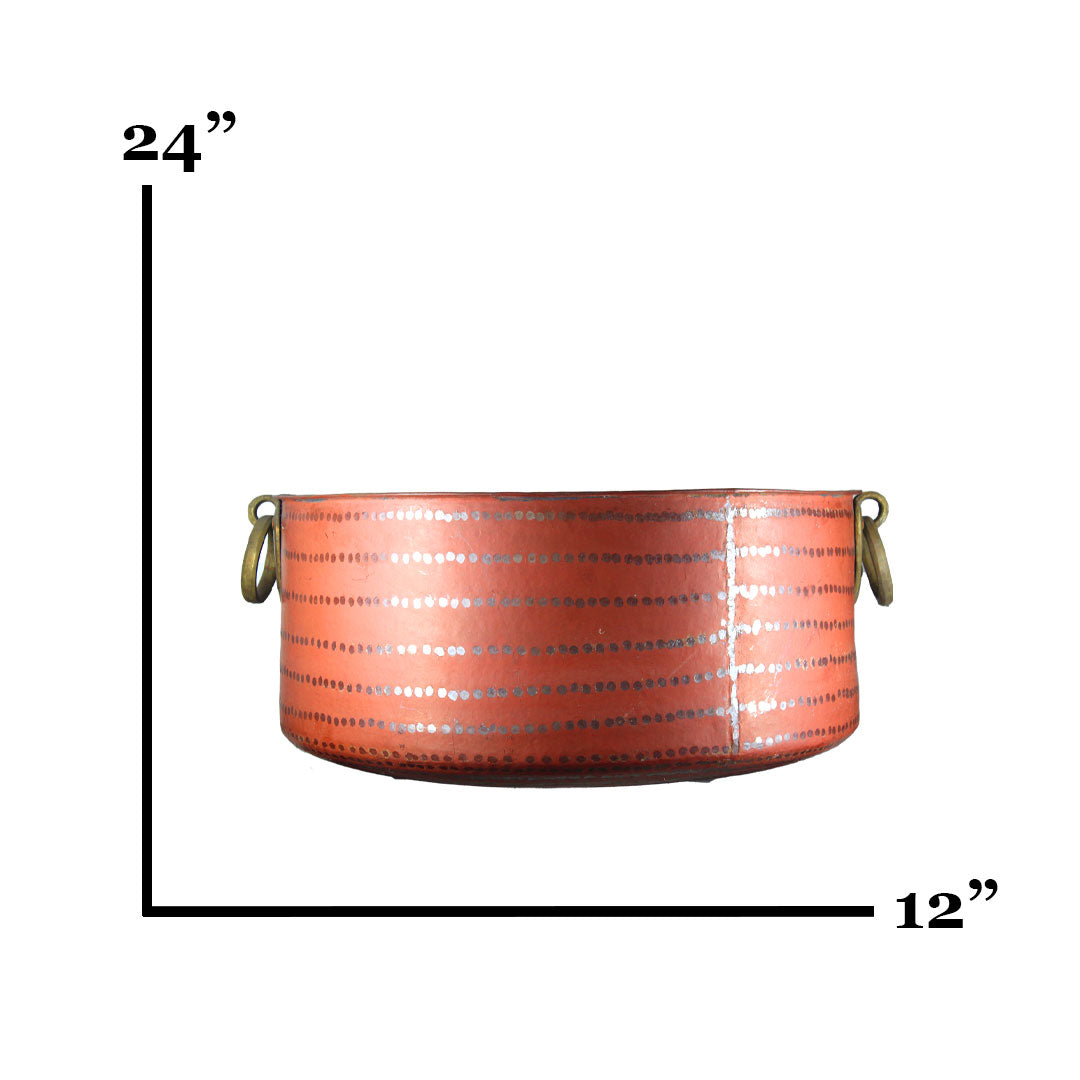 Copper Chatti With Handle - Premium Copper from Cherakulam Vessels & Crockery - Just Rs. 9020! Shop now at Cherakulam Vessels & Crockery