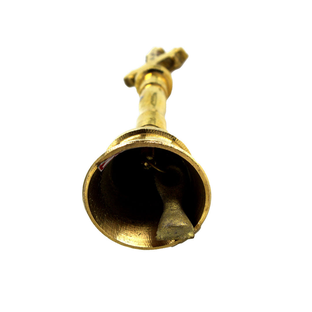 Cross Bell with Handle, 6 inches - Premium Brass from Cherakulam Vessels & Crockery - Just Rs. 216! Shop now at Cherakulam Vessels & Crockery