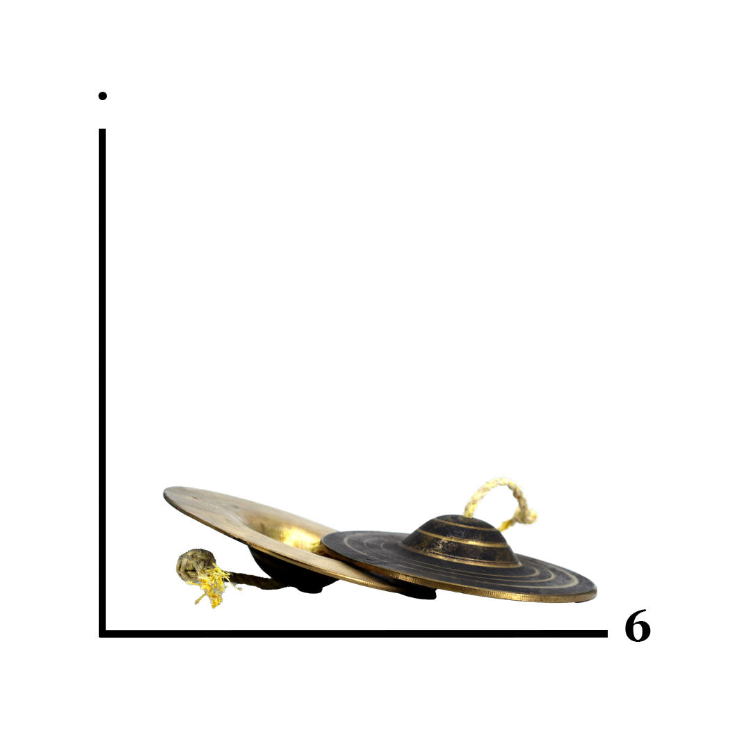 Elathalam Kansa Manjeera Cymbal Clapper Musical Instrument Bell 5 inches - Premium Brass from Cherakulam Vessels & Crockery - Just Rs. 2080! Shop now at Cherakulam Vessels & Crockery