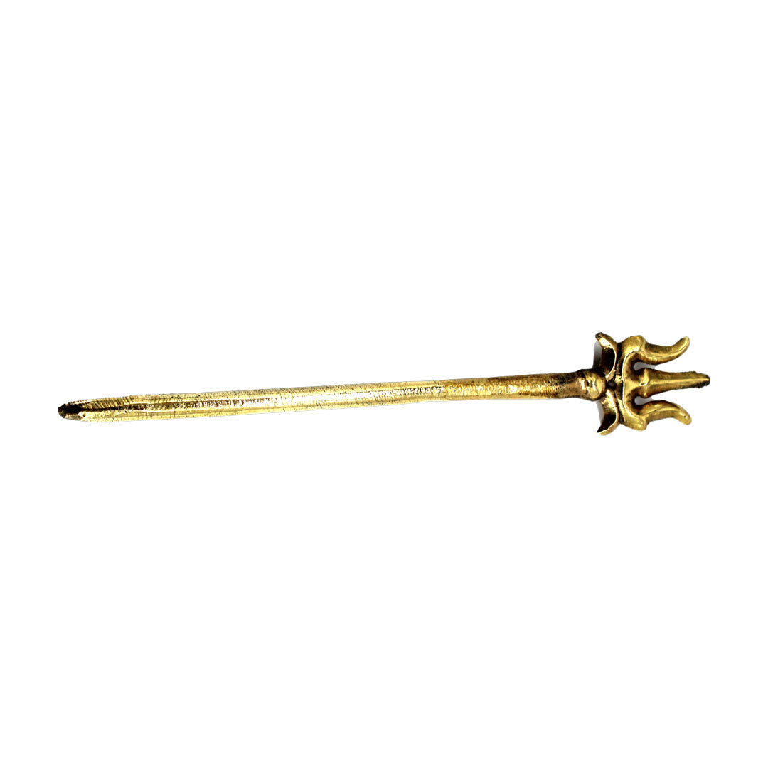 Brass Thrishul 7 inches - Premium Brass from Cherakulam Vessels & Crockery - Just Rs. 80! Shop now at Cherakulam Vessels & Crockery