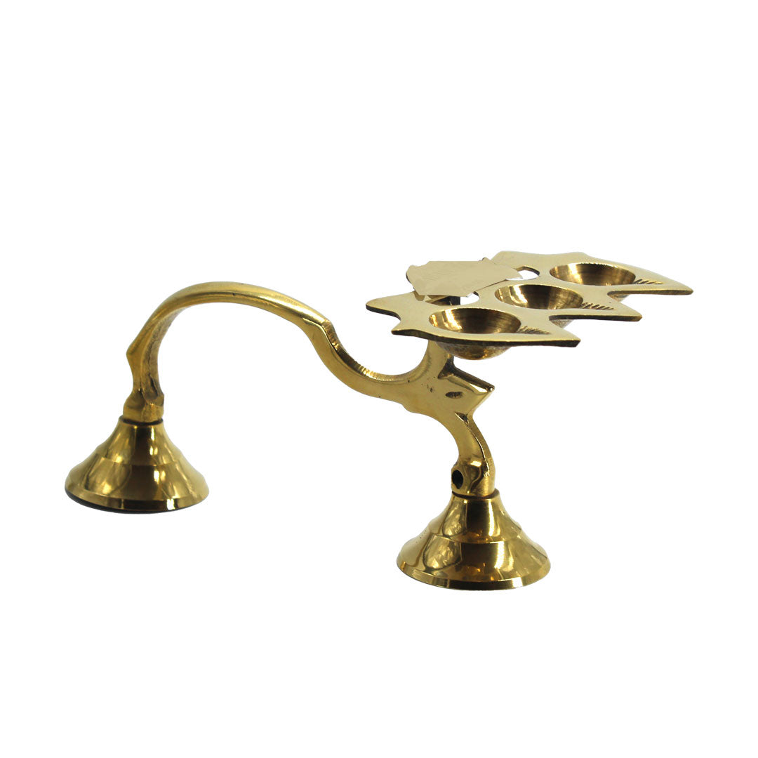 Brass Panch Arathi - Premium Brass from Cherakulam Vessels & Crockery - Just Rs. 230! Shop now at Cherakulam Vessels & Crockery