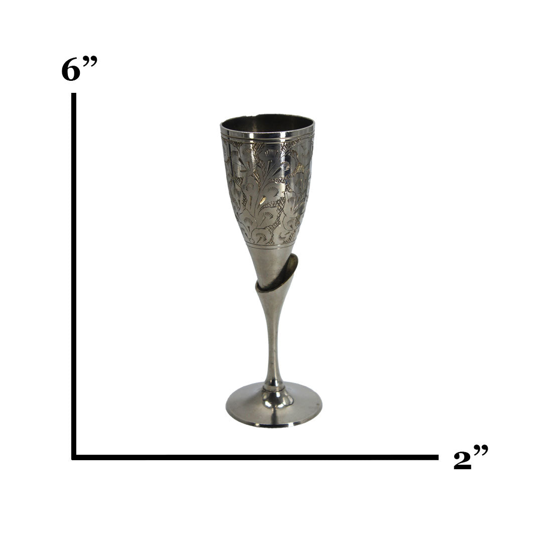 Wine Goblet Glass Set - Premium Brass from Cherakulam Vessels & Crockery - Just Rs. 449! Shop now at Cherakulam Vessels & Crockery