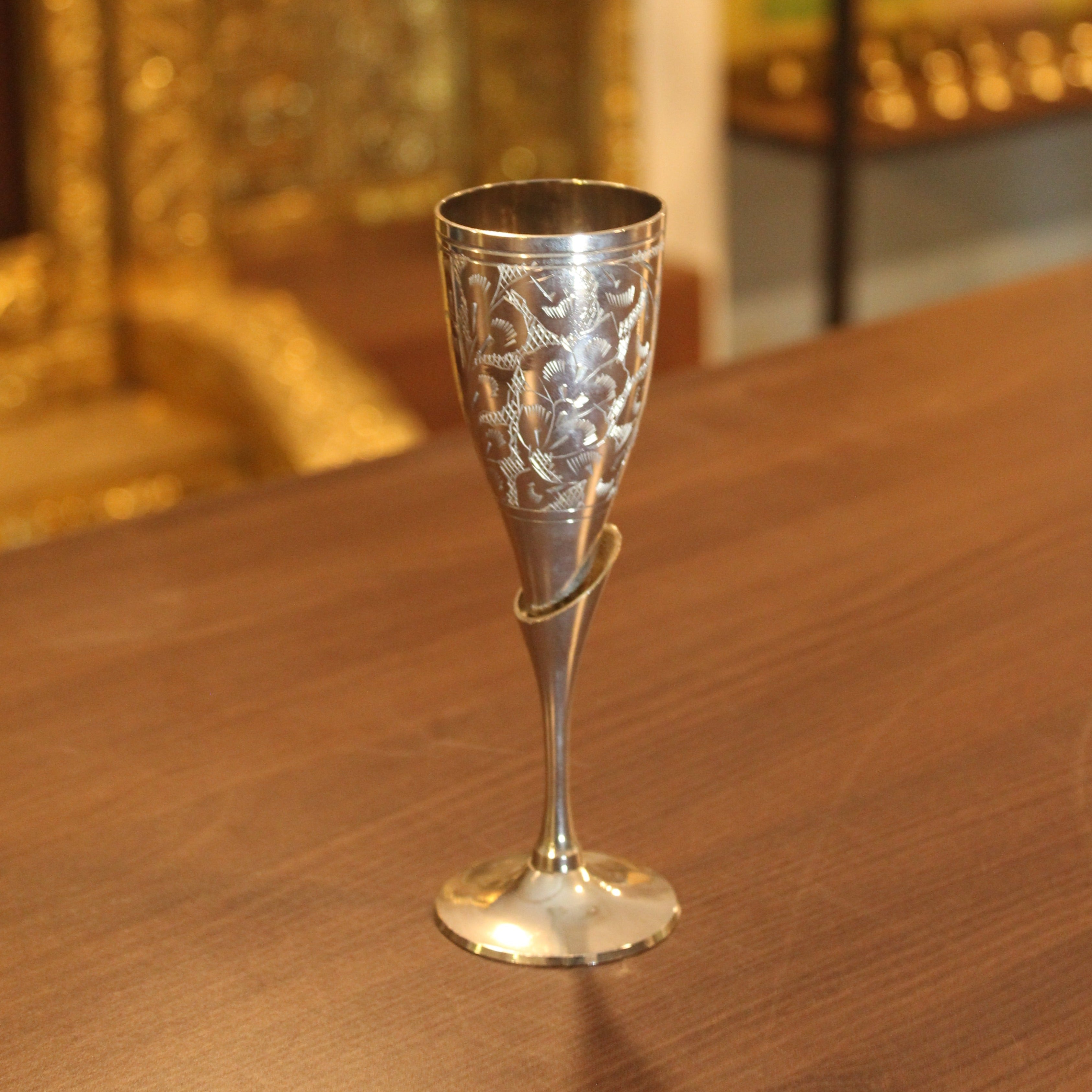 Wine Goblet Glass Set - Premium Brass from Cherakulam Vessels & Crockery - Just Rs. 449! Shop now at Cherakulam Vessels & Crockery