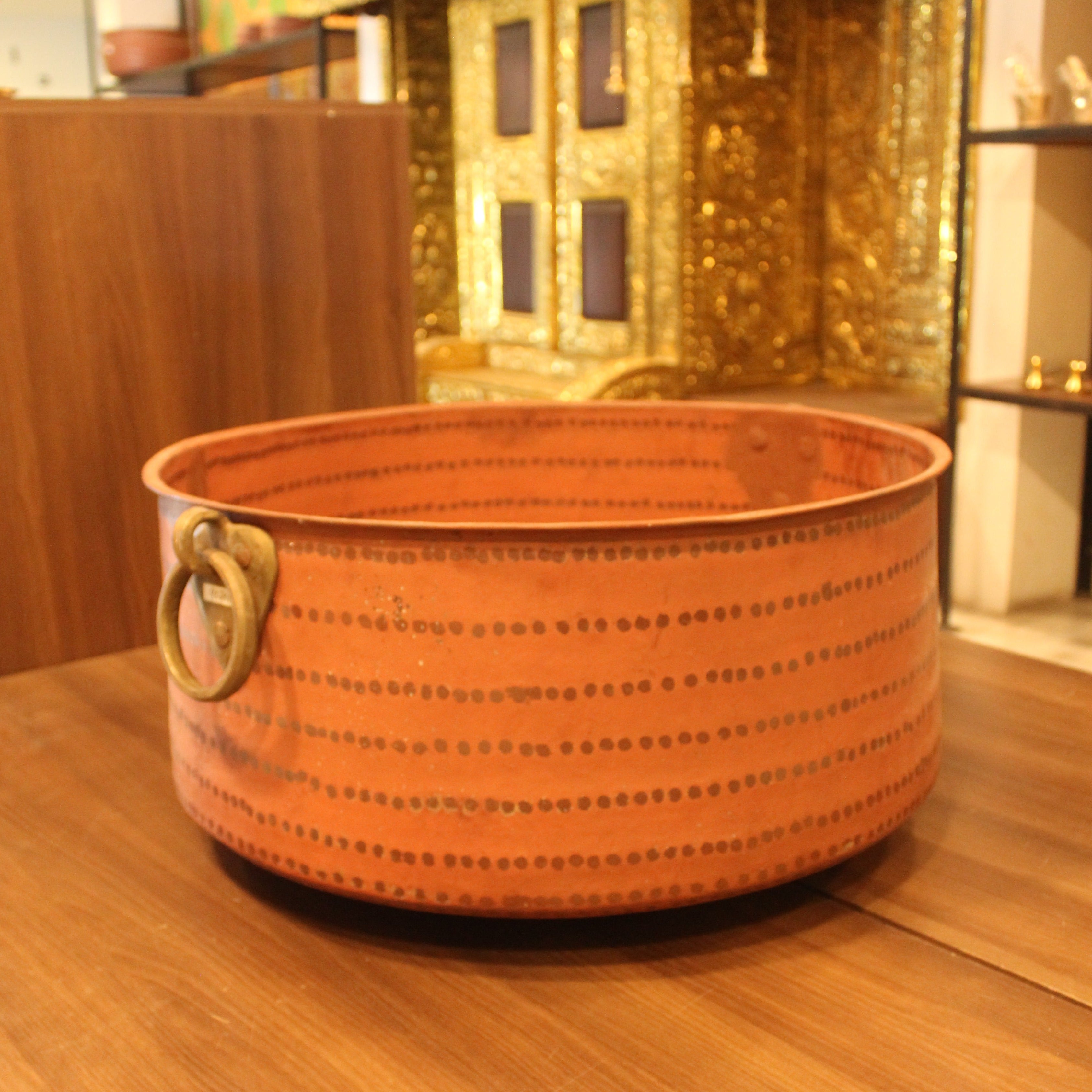 Copper Chatti With Handle - Premium Copper from Cherakulam Vessels & Crockery - Just Rs. 9020! Shop now at Cherakulam Vessels & Crockery